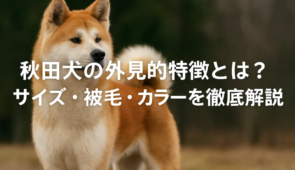 秋田犬の外見的特徴とは?サイズ・被毛・カラーを徹底解説