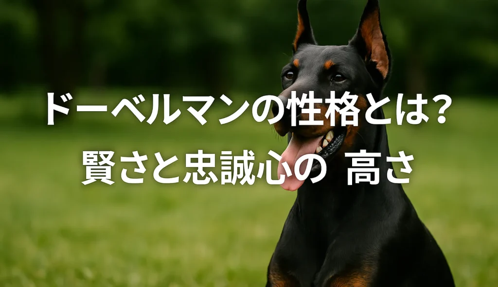 ドーベルマンの性格とは?賢さと忠誠心の高さ