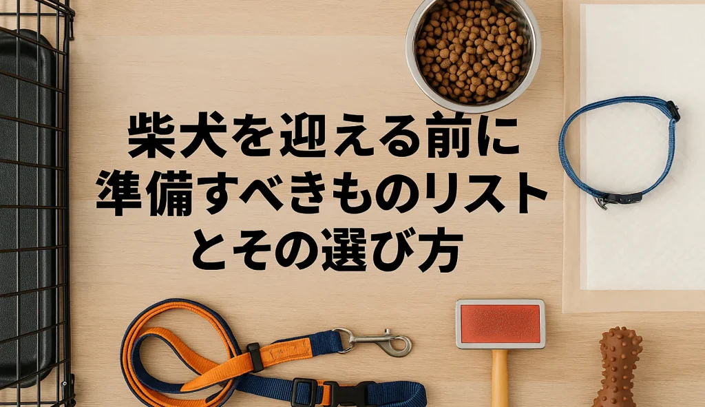 柴犬を迎える前に準備すべきものリストとその選び方