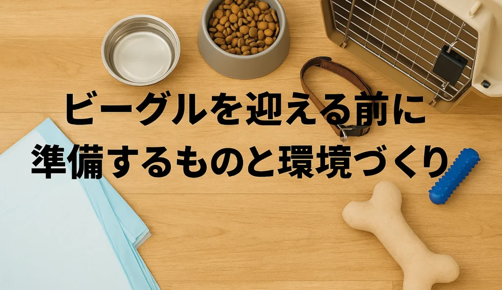 ビーグルを迎える前に準備するものと環境づくり