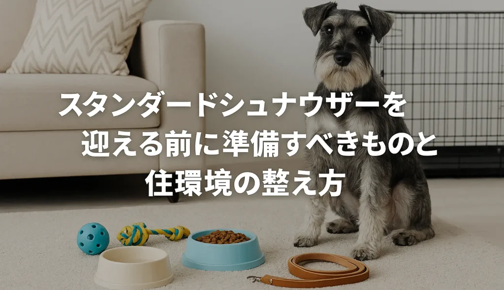 スタンダードシュナウザーを迎える前に準備すべきものと住環境の整え方