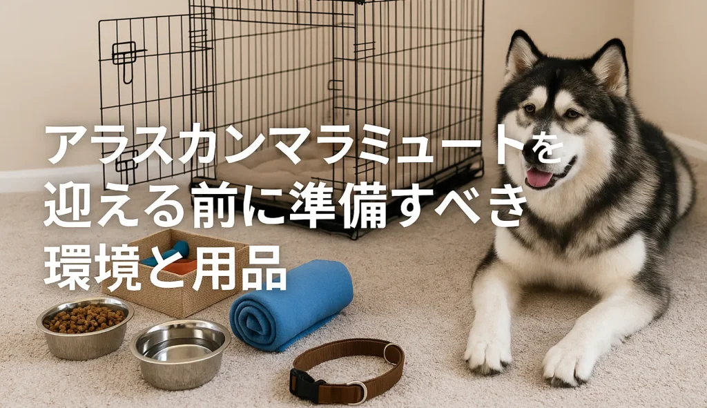 アラスカンマラミュートを迎える前に準備すべき環境と用品