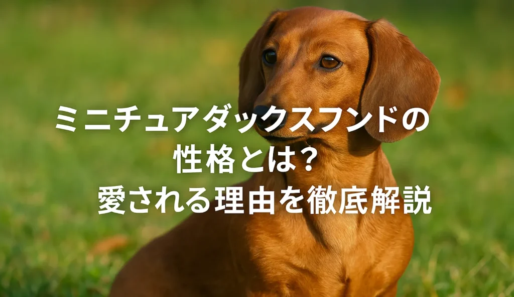ミニチュアダックスフンドの性格とは?愛される理由を徹底解説