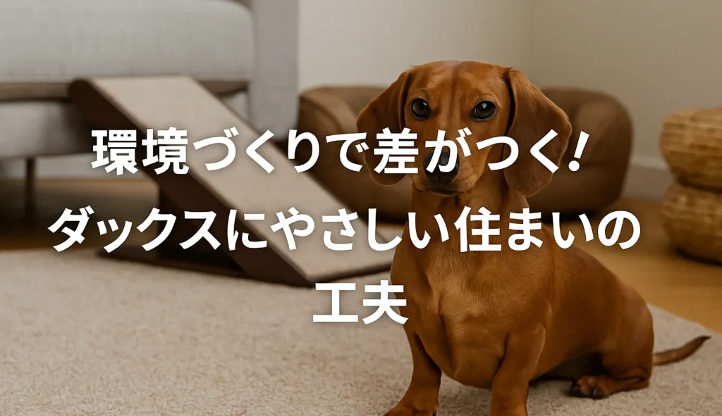 環境づくりで差がつく!ダックスにやさしい住まいの工夫