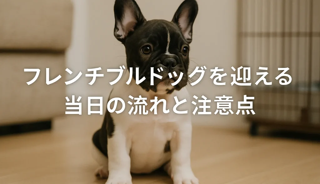 フレンチブルドッグを迎える当日の流れと注意点