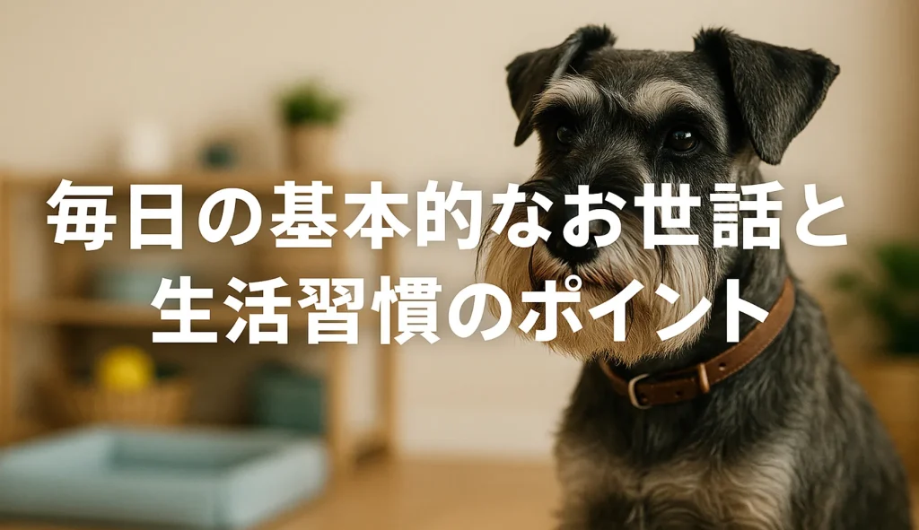 毎日の基本的なお世話と生活習慣のポイント