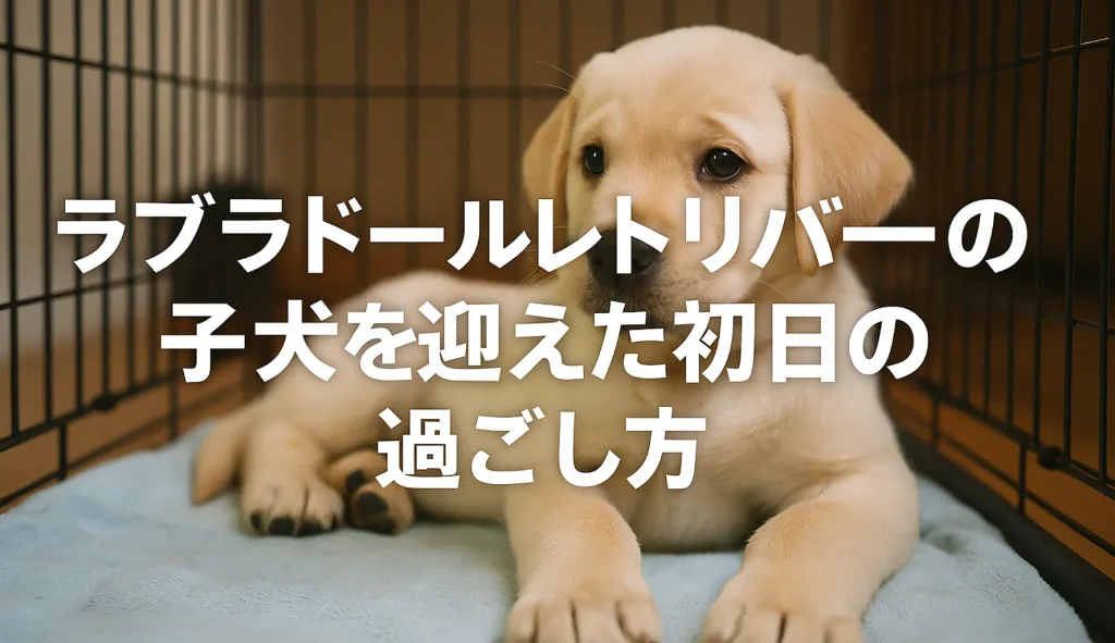 ラブラドールレトリバーの子犬を迎えた初日の過ごし方