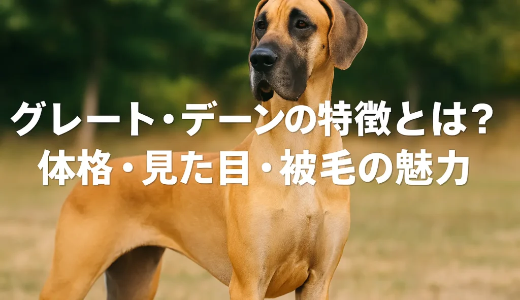グレート・デーンの特徴とは?体格・見た目・被毛の魅力