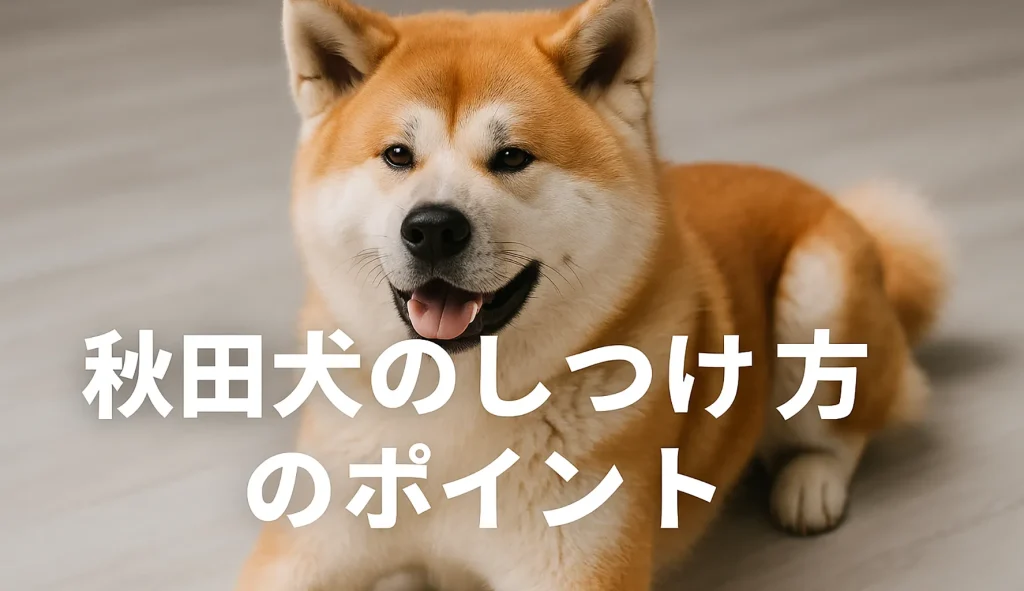 秋田犬のしつけ方のポイント