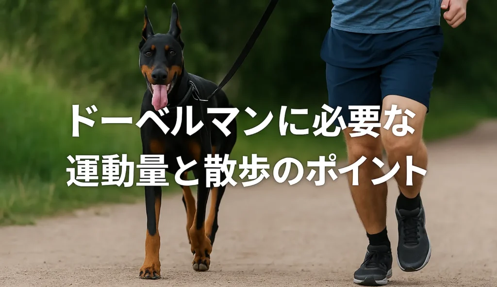 ドーベルマンに必要な運動量と散歩のポイント