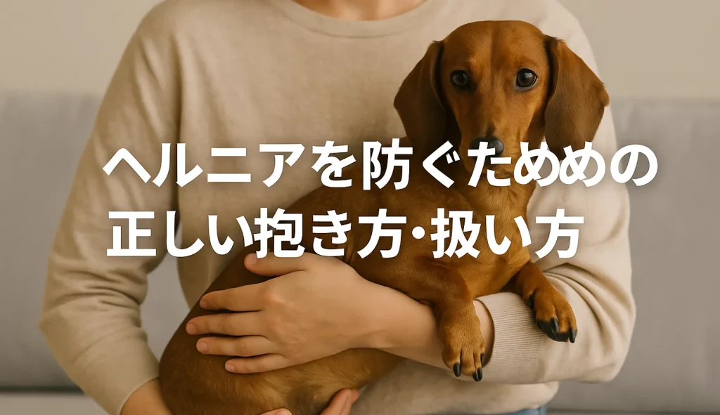 ヘルニアを防ぐための正しい抱き方・扱い方