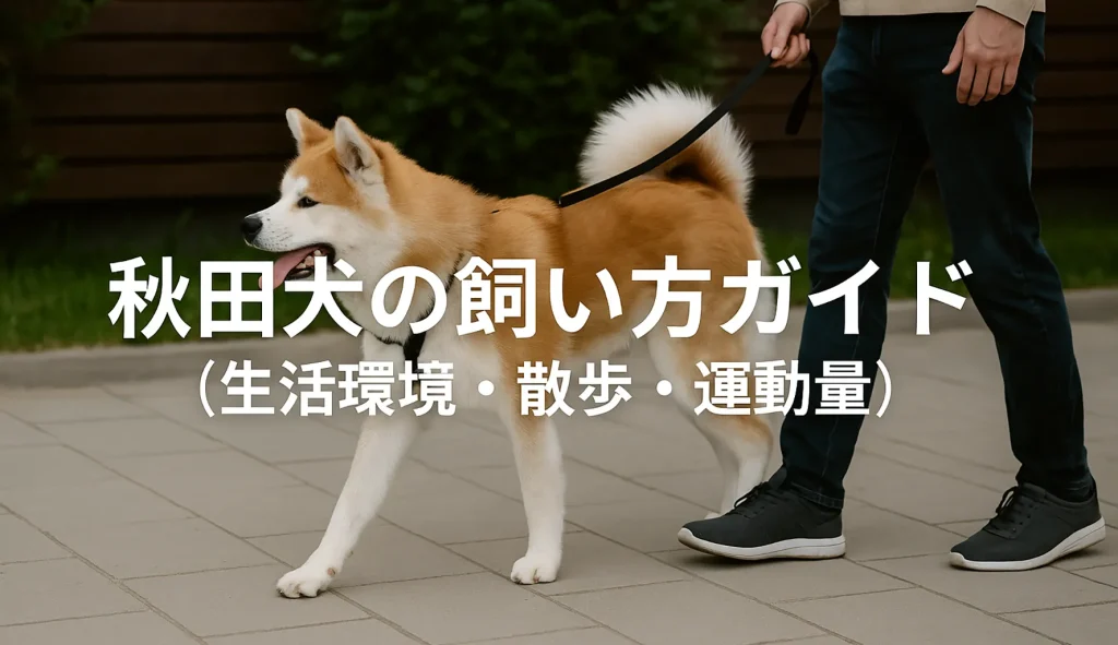 秋田犬の飼い方ガイド(生活環境・散歩・運動量)