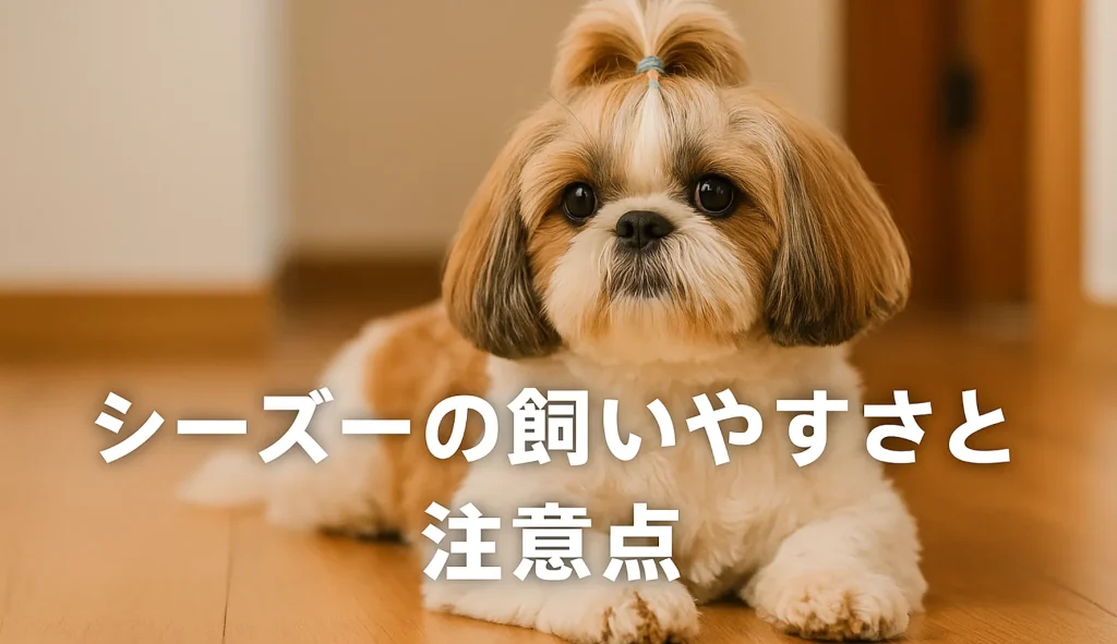 シーズーの飼いやすさと注意点