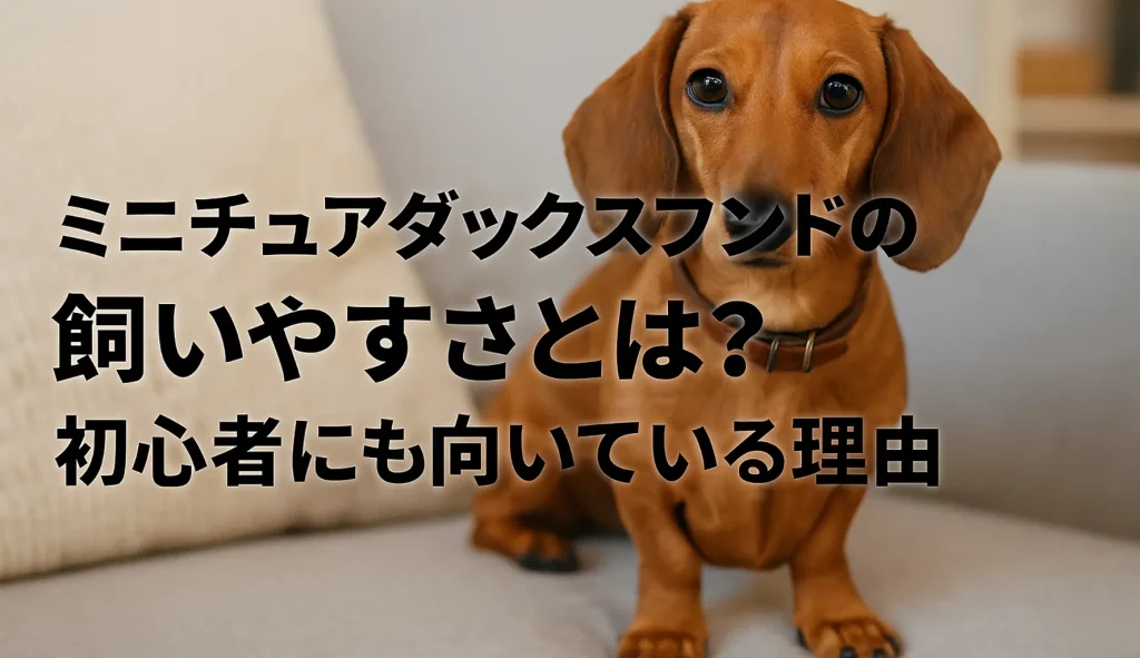 ミニチュアダックスフンドの飼いやすさとは?初心者にも向いている理由