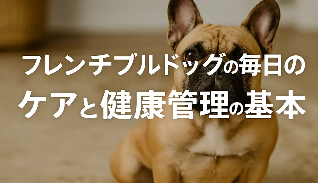 フレンチブルドッグの毎日のケアと健康管理の基本