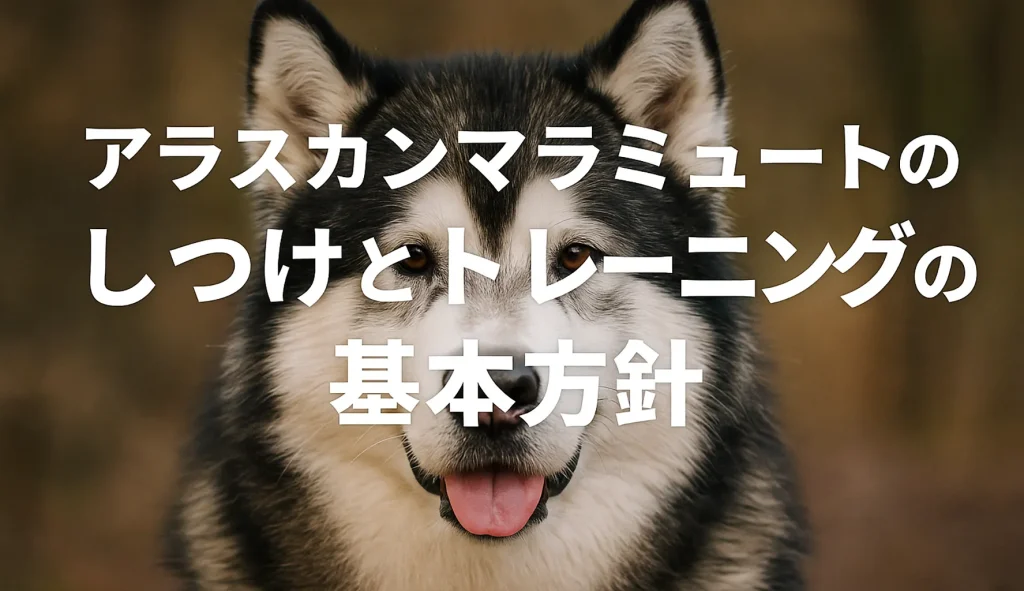 アラスカンマラミュートのしつけとトレーニングの基本方針