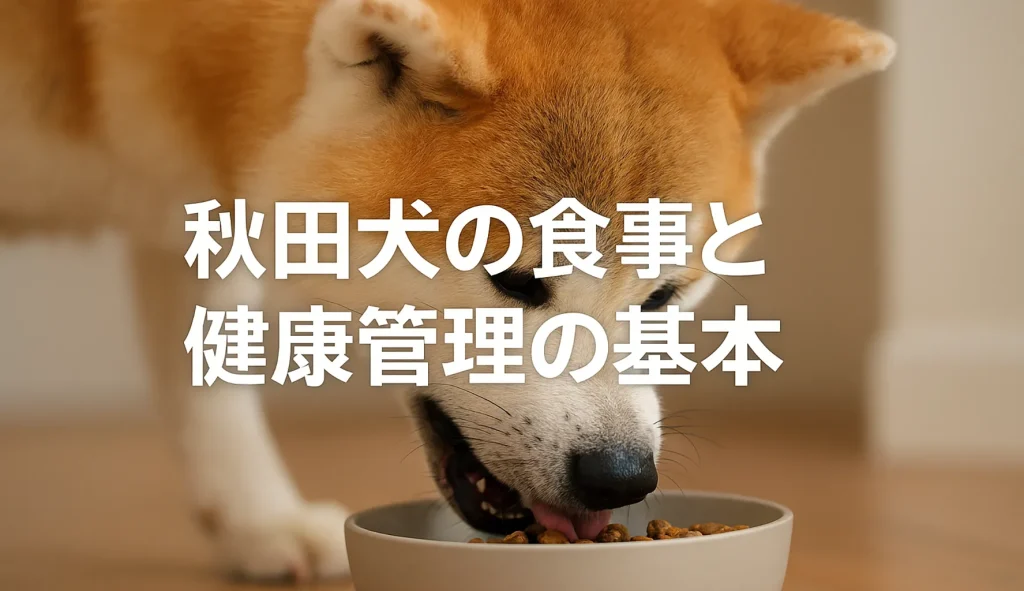 秋田犬の食事と健康管理の基本