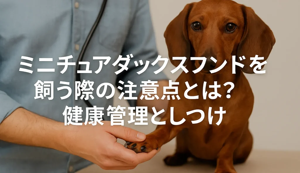 ミニチュアダックスフンドを飼う際の注意点とは?健康管理としつけ