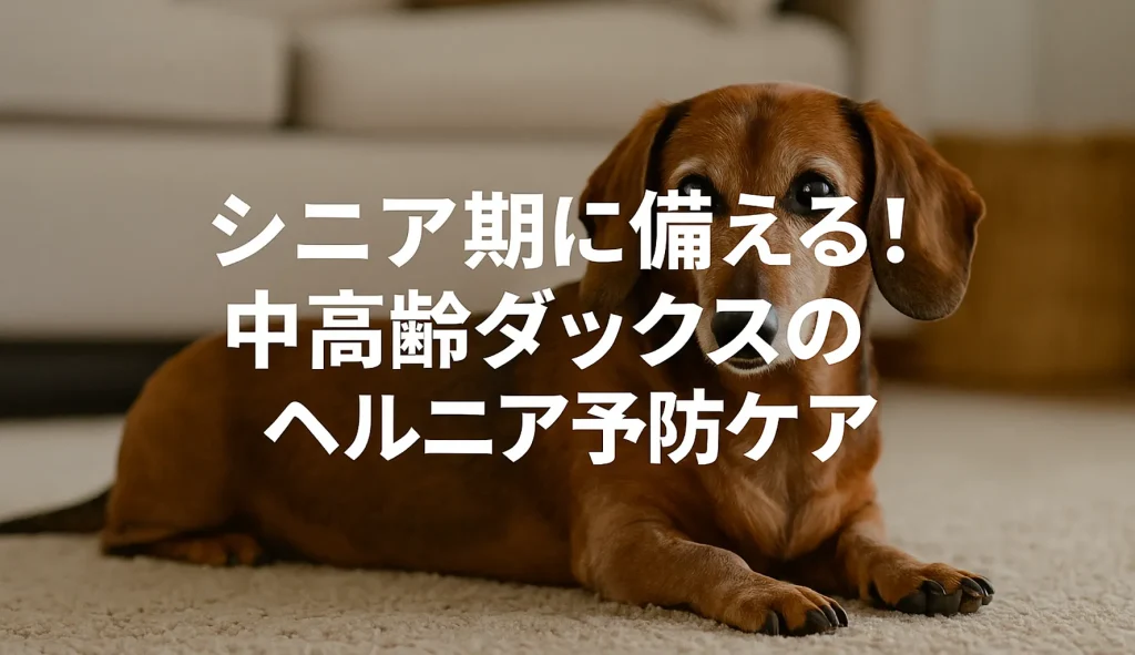 シニア期に備える!中高齢ダックスのヘルニア予防ケア