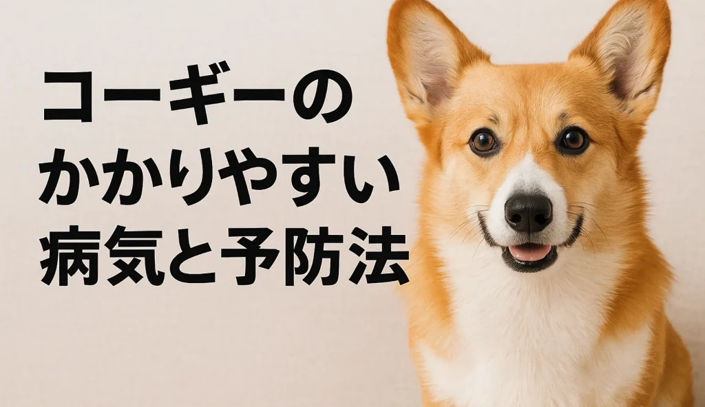 コーギーのかかりやすい病気と予防法