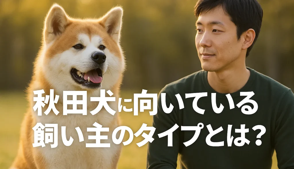 秋田犬に向いている飼い主のタイプとは?