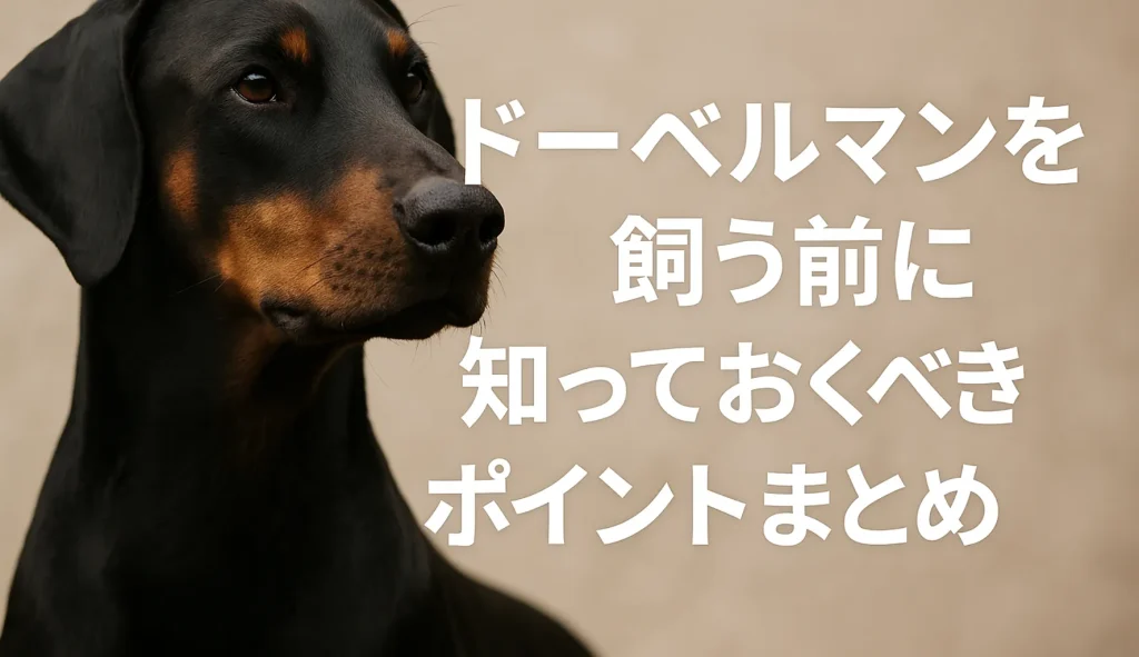ドーベルマンを飼う前に知っておくべきポイントまとめ