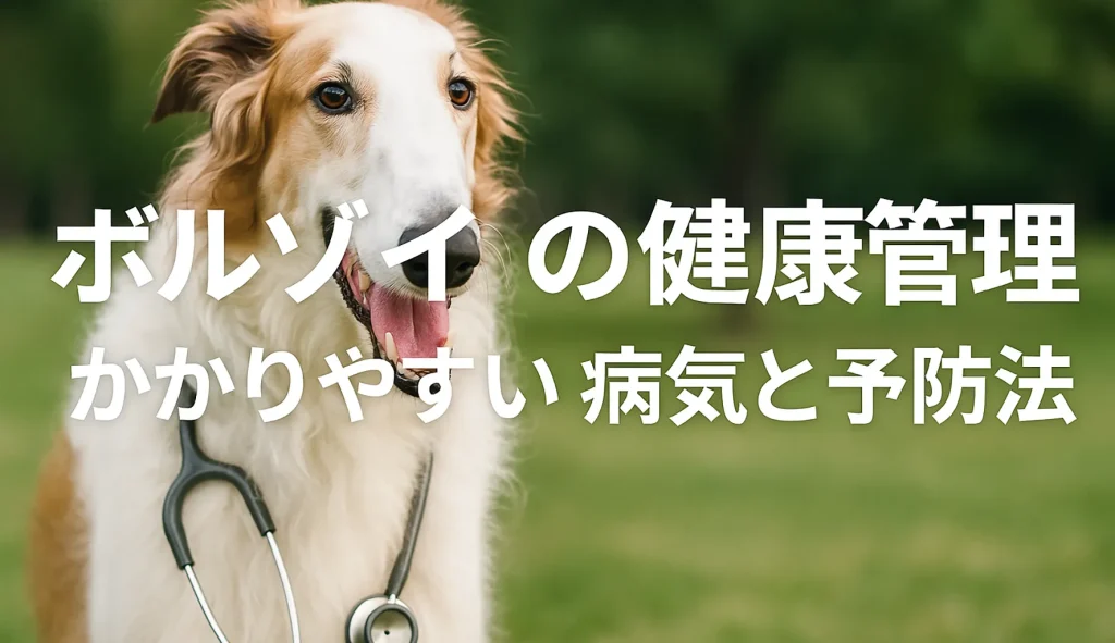 ボルゾイの健康管理|かかりやすい病気と予防法