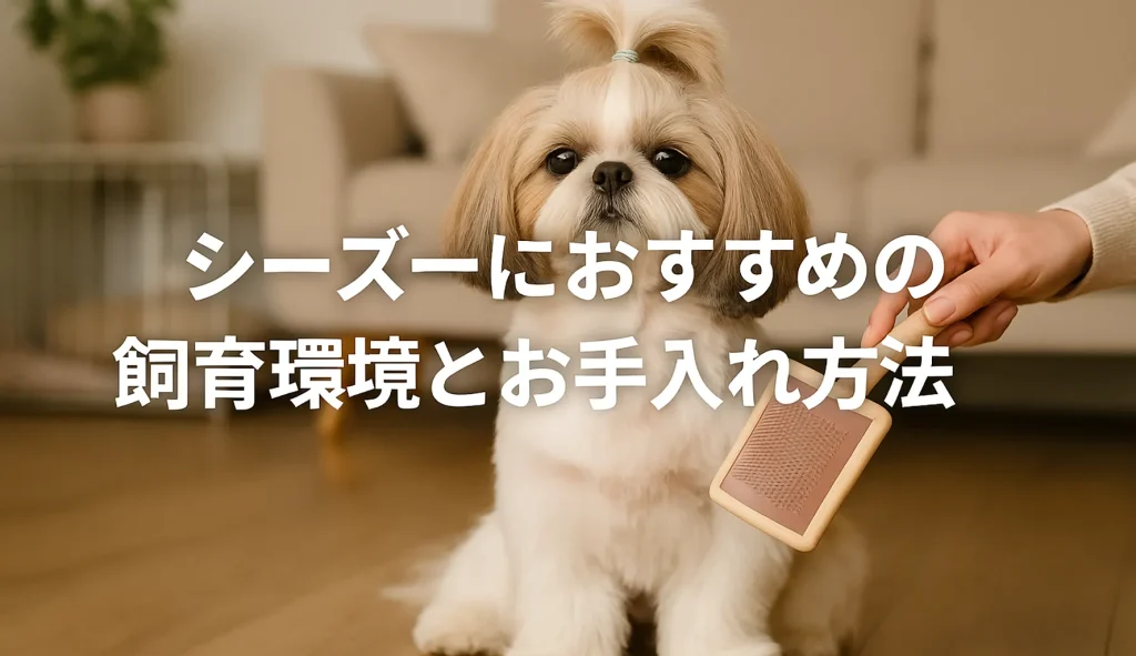 シーズーにおすすめの飼育環境とお手入れ方法