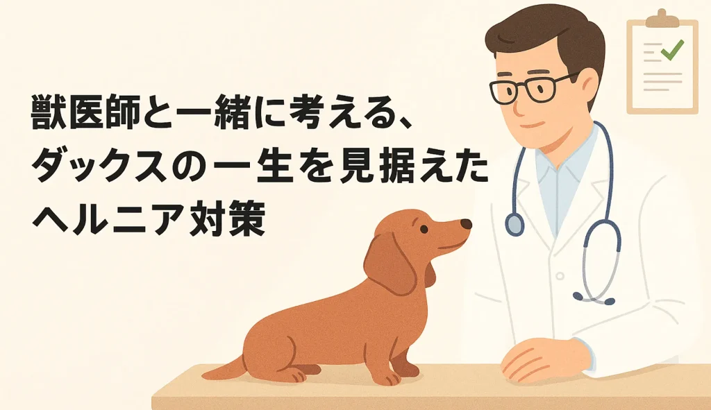 獣医師と一緒に考える、ダックスの一生を見据えたヘルニア対策
