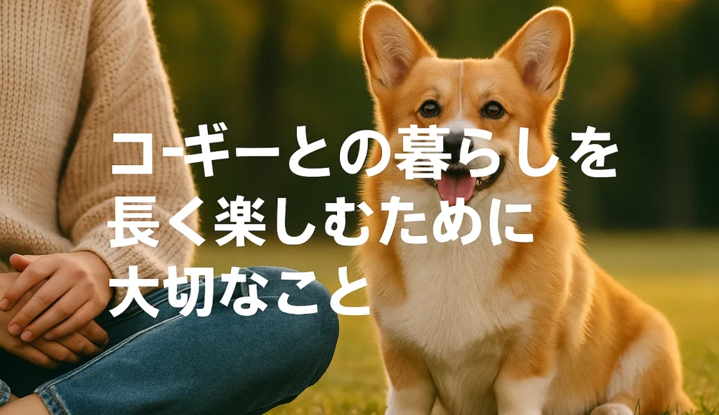 コーギーとの暮らしを長く楽しむために大切なこと