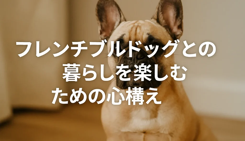 フレンチブルドッグとの暮らしを楽しむための心構え