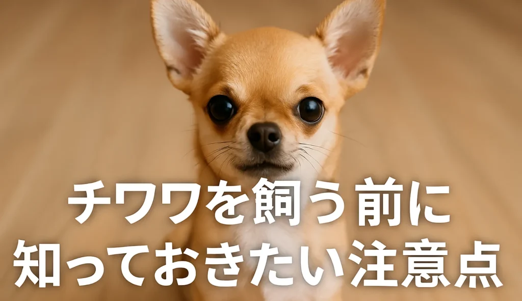 チワワを飼う前に知っておきたい注意点