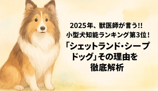 2025年!!獣医師が言う!! 小型犬知能ランキング第3位！「シェットランド・シープドッグ」その理由を徹底解析