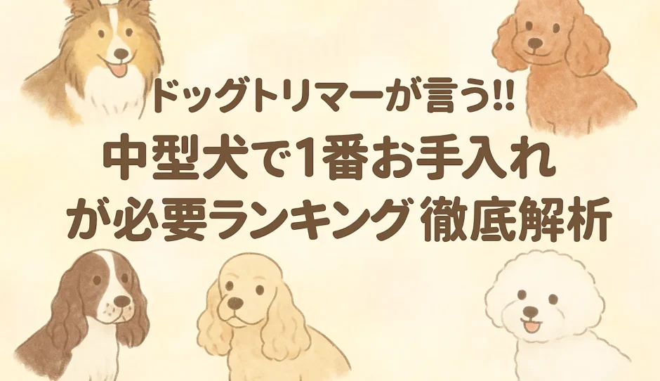 ドッグトリマーが言う!!中型犬で1番お手入れが必要ランキング5徹底解析