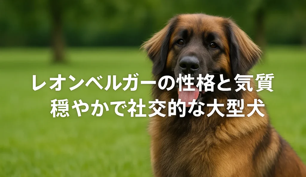 レオンベルガーの性格と気質 – 穏やかで社交的な大型犬