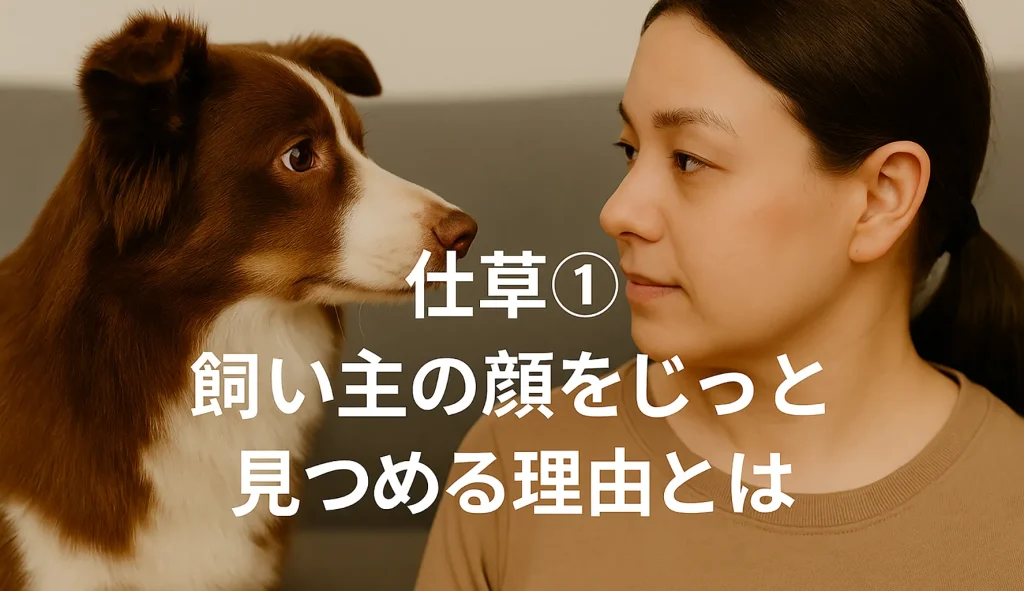 仕草① 飼い主の顔をじっと見つめる理由とは?