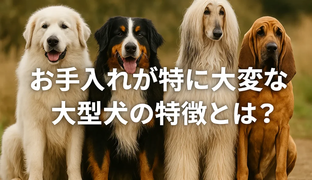 お手入れが特に大変な大型犬の特徴とは?