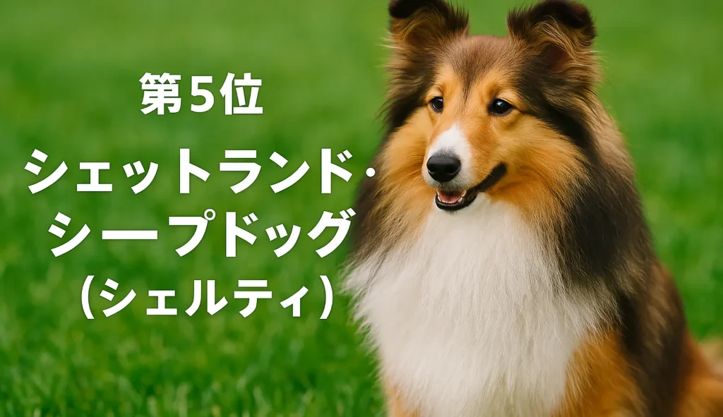 第5位 シェットランド・シープドッグ(シェルティ)
