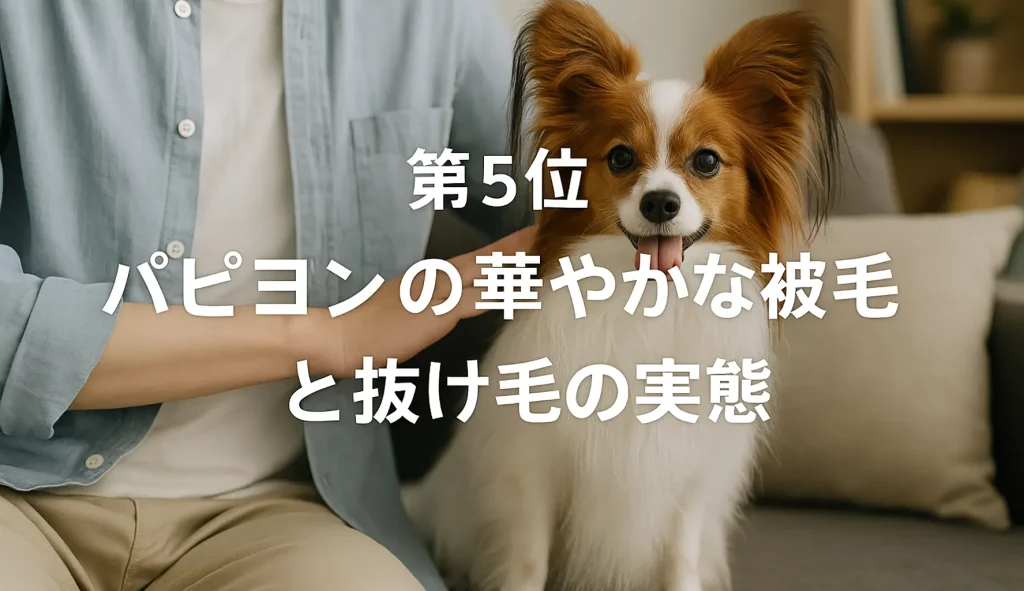 第5位 ― パピヨンの華やかな被毛と抜け毛の実態