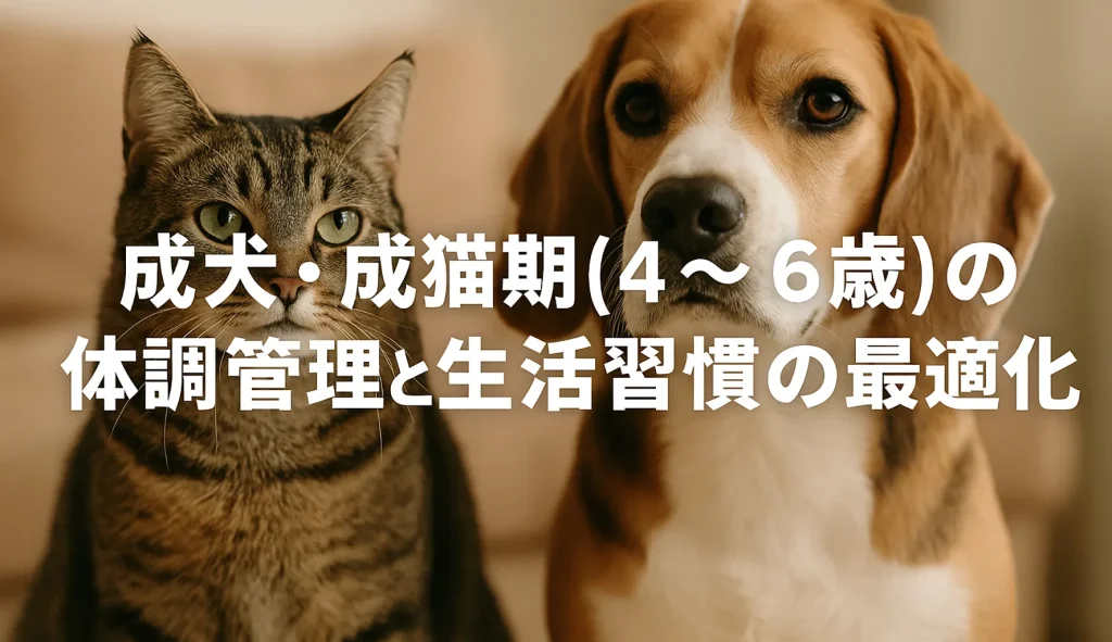 成犬・成猫期(4〜6歳)の体調管理と生活習慣の最適化