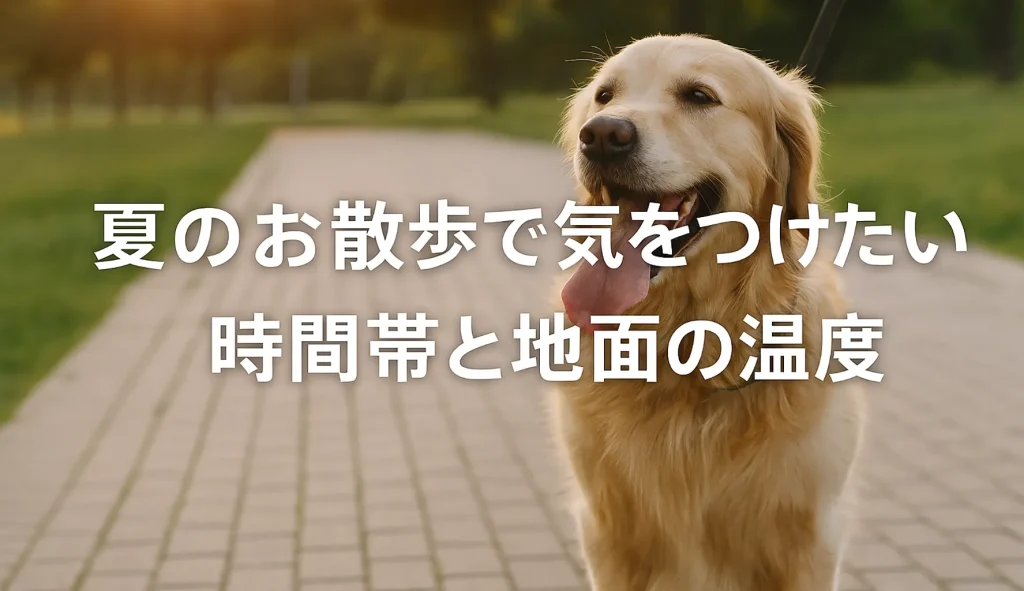 夏のお散歩で気をつけたい時間帯と地面の温度