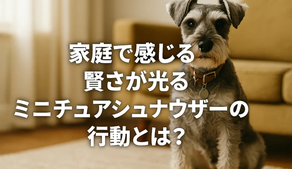 家庭で感じる!賢さが光るミニチュアシュナウザーの行動とは?