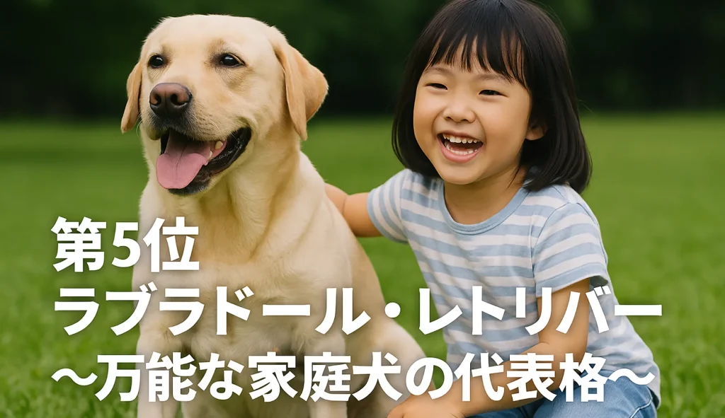 第5位 ラブラドール・レトリバー 〜万能な家庭犬の代表格〜