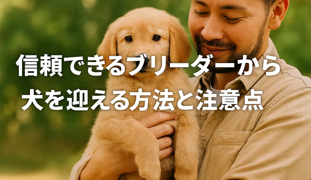 信頼できるブリーダーから犬を迎える方法と注意点