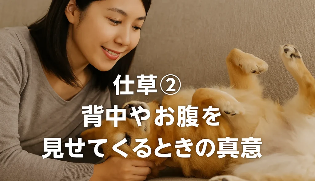 仕草② 背中やお腹を見せてくるときの真意