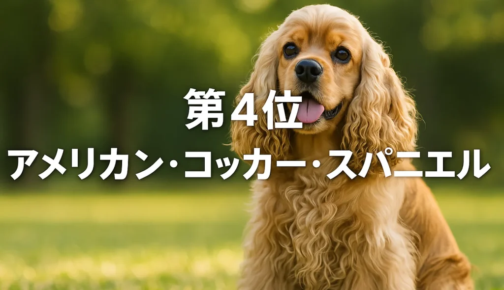 第4位 アメリカン・コッカー・スパニエル