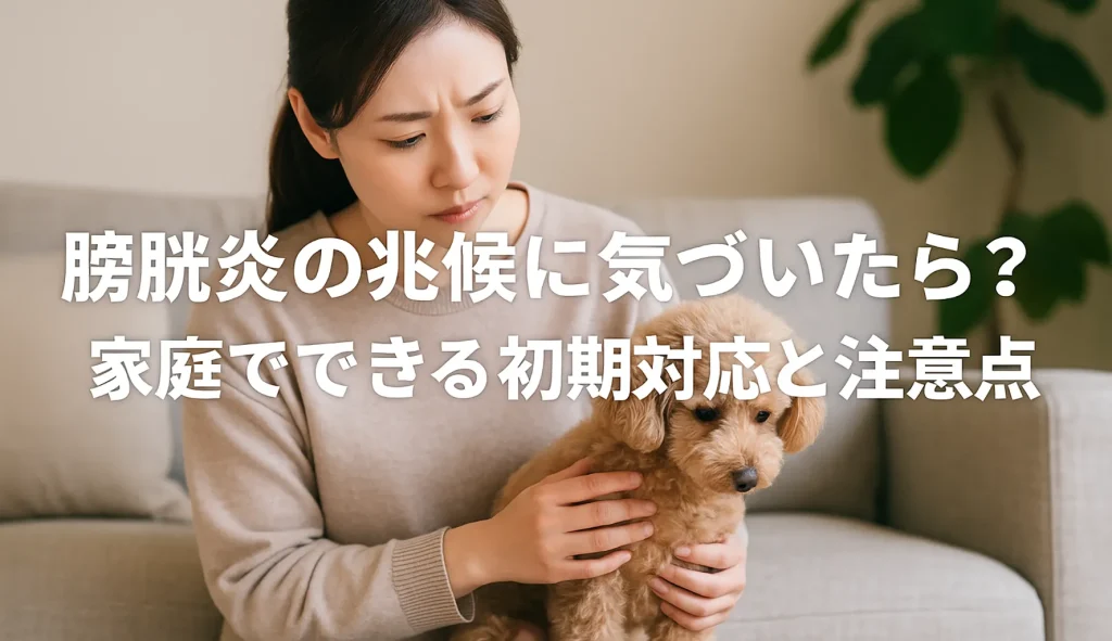 膀胱炎の兆候に気づいたら？家庭でできる初期対応と注意点