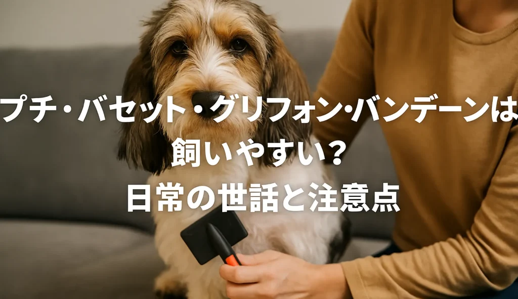 プチ・バセット・グリフォン・バンデーンは飼いやすい?日常の世話と注意点