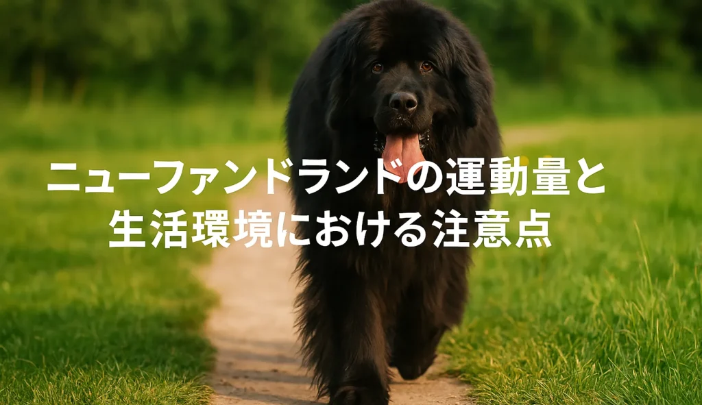 ニューファンドランドの運動量と生活環境における注意点