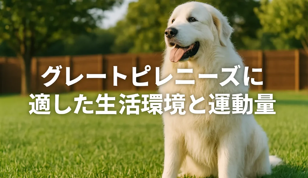 グレートピレニーズに適した生活環境と運動量